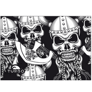 Pamut-mikroszálas törölköző (145 X100) Viking Koponya