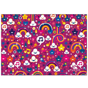 Handdoek Katoen-Microvezel (145 X100) Blije Regenboog