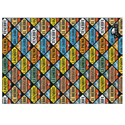 SERVIETTE COTON-MICROFIBRE (145  x100) ROMBOS CANARIAS