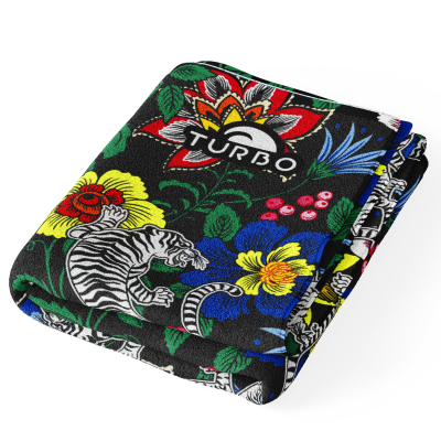 Toalla Algodon-Microfibra (145 X100) Flowers And Tigers