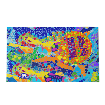 Badetücher für den Pool. Handtuch Baumwolle-Mikrofaser (145 X100) Trencadis